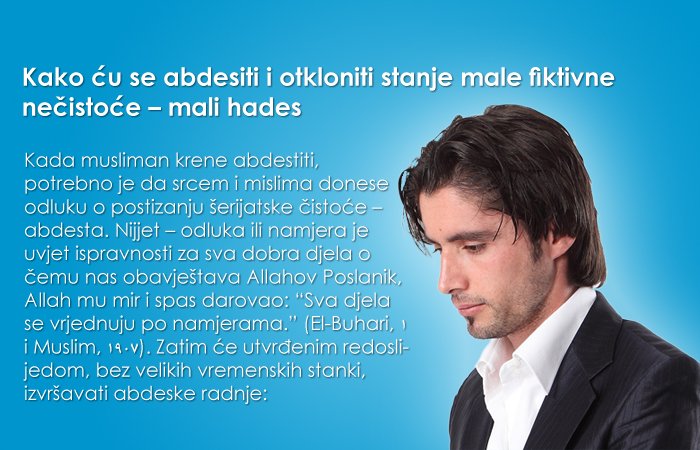 Kako ću se abdesiti i otkloniti stanje male fiktivne nečistoće – mali hades 